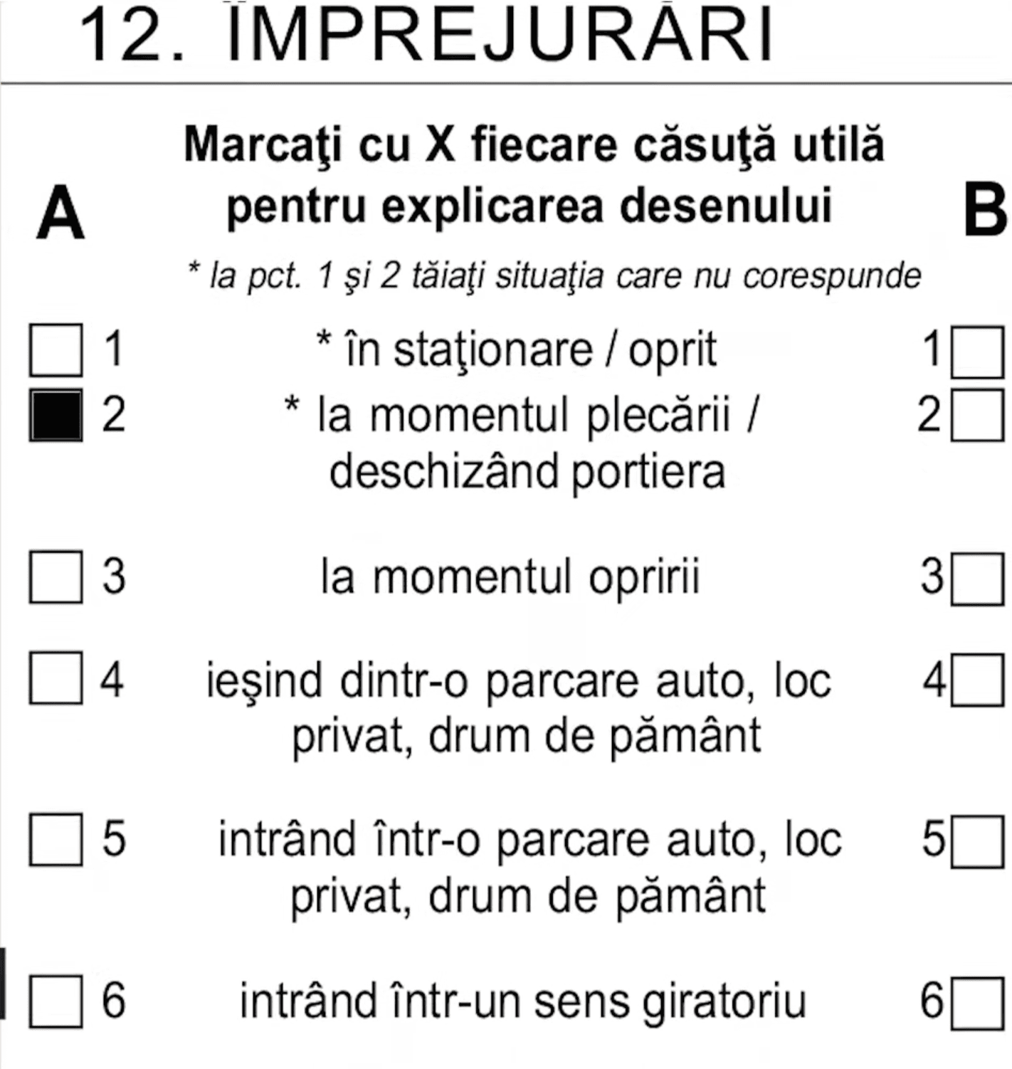 Cum se completeaza formularul de constatare amiabila in format autocopiant? (corrected)